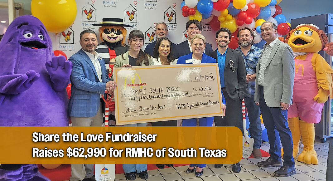 McDonald’s Owner/Operators across South Texas proudly presented a $62,990 donation toRonald McDonald House Charities (RMHC) of South Texas following the groundbreaking ceremony for the new RMHC facility in Corpus Christi. Courtesy image
