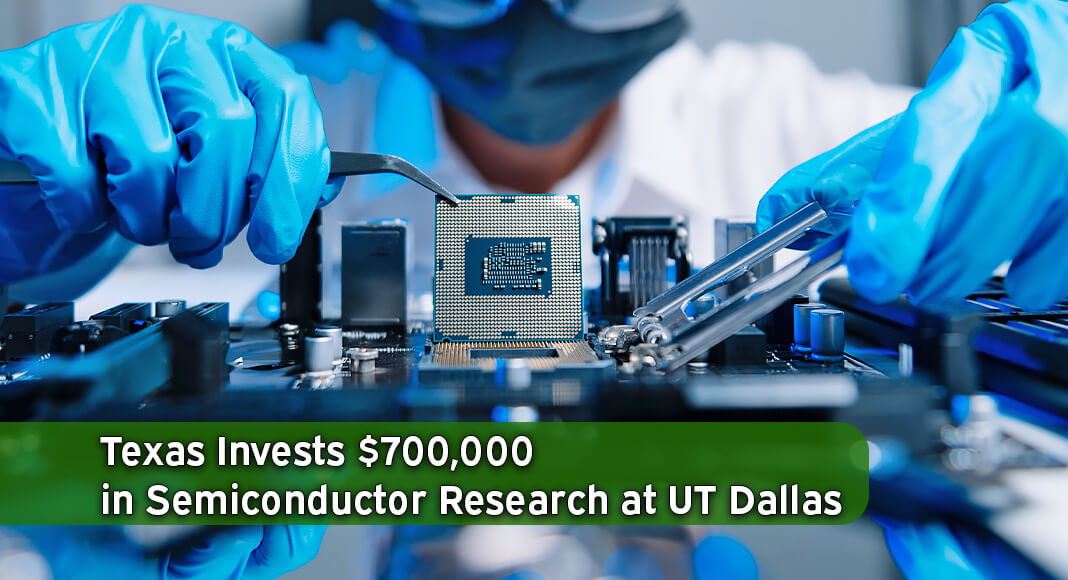 Governor Greg Abbott announced that a Texas Semiconductor Innovation Fund (TSIF) grant of $700,000 has been extended to The University of Texas at Dallas (UT Dallas) for a training cleanroom project on their campus in Dallas. Image for illustration purposes
