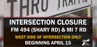 TRAFFIC ALERT: FM 494 (Shary Road) & Mile 7, Starting April 15th