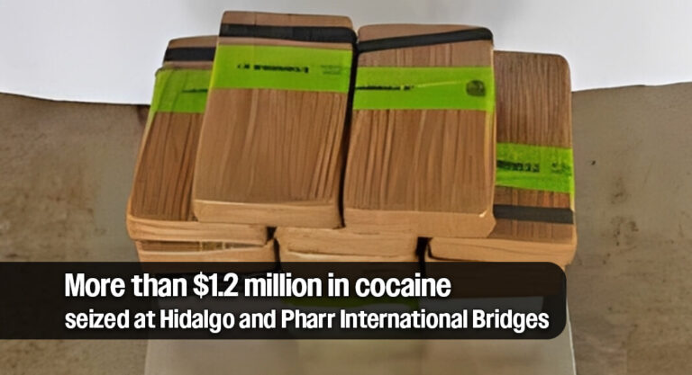 CBP seizes more than $1.2 million in cocaine at Hidalgo and Pharr International Bridges