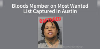 Bloods Member on Most Wanted List Captured in Austin