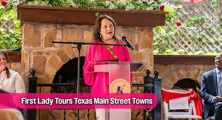 First Lady Cecilia Abbott Spotlights Historic Preservation in Main Street Tour
