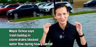 Trash Linked to Clogged Drains in Edinburg causing Flooding at Richard R. Flores Cat Stadium