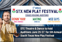 STC Theatre & Dance to hold Auditions for 5th Annual South Texas New Play Festival, June 25-27