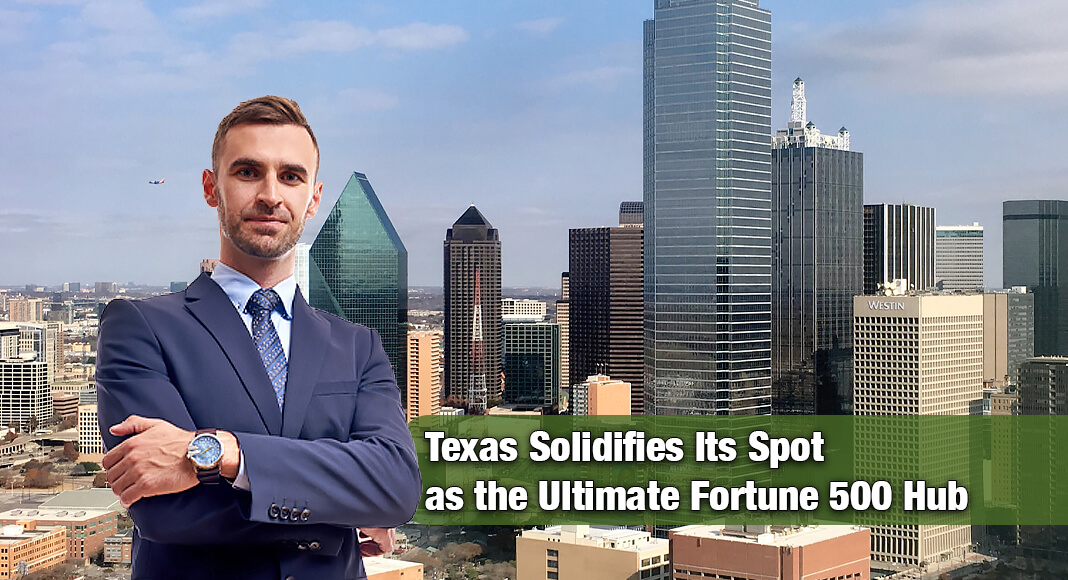 Governor Greg Abbott celebrated Texas leading the nation with 57 Fortune 500 headquarters, ranking ahead of all states on the just-released 2026 Fortune 500 list. Image for illustration purposes