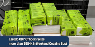 Major Weekend Drug Bust: CBP Seizes $984,000 Worth of Cocaine in Laredo