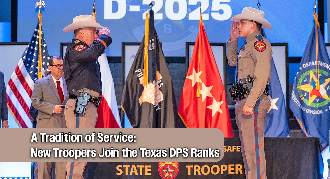 The Texas Department of Public Safety (DPS) welcomed 69 new Texas Highway Patrol Troopers from Recruit Class D-2025 during a graduation ceremony at Great Hills Baptist Church last week. This is the department’s 181st graduating class. Photo: Texas DPS