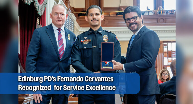 Edinburg Officer Stands Out Among Texas Elite at State Law Enforcement Awards