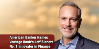 Vantage Bank Leader Jeff Sinnott Claims No. 1 Spot on National Innovation List