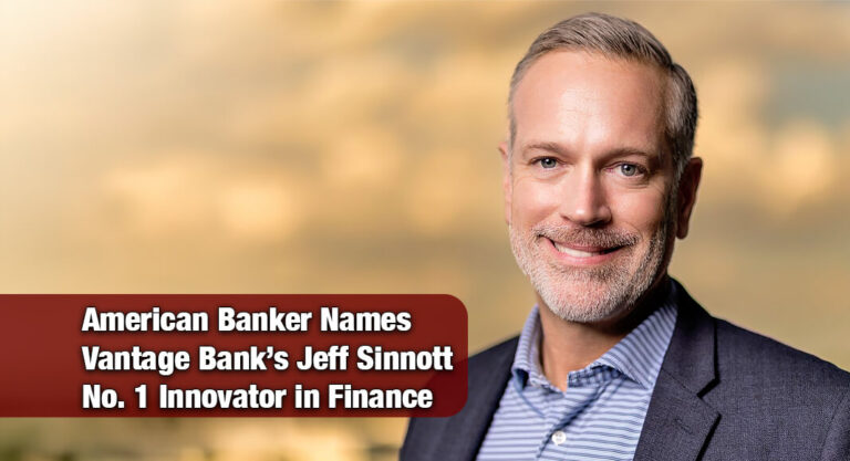 Vantage Bank Leader Jeff Sinnott Claims No. 1 Spot on National Innovation List