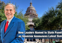 Governor Abbott Taps New Appointees to Serve and Represent Texans