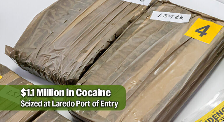 CBP Officers at Laredo Field Office Ports Seize $1.1 Million in Cocaine