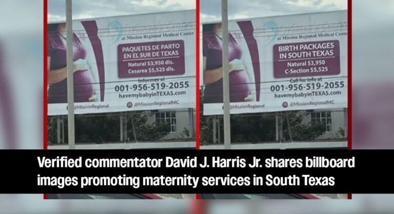Social Media Post Draws Attention to Mission Regional Medical Center Birth Package Advertising