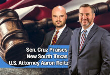 Sen. Cruz Welcomes Aaron Reitz as U.S. Attorney for Texas’ Southern District