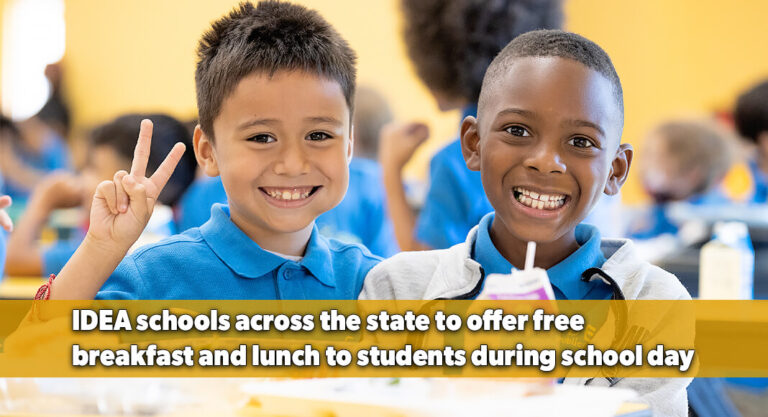 No-Cost Meals Announced for All IDEA Public Schools Students