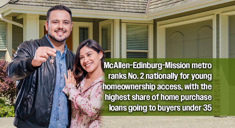 McAllen Named Top U.S. City for Young Homebuyers Seeking Mortgages