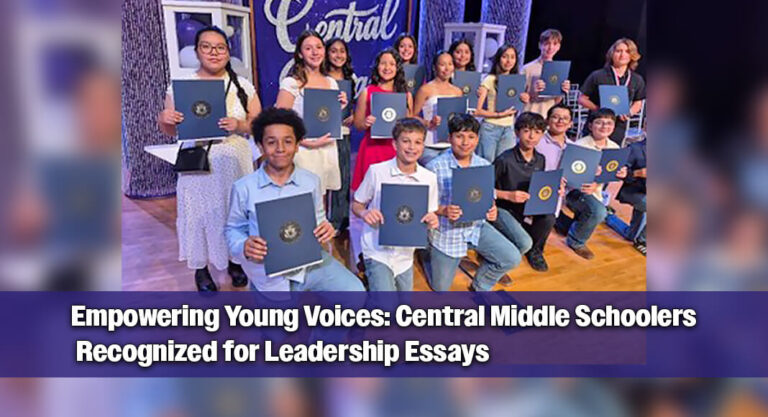 Central Middle School Students Honored as Leadership Essay Contest Winners