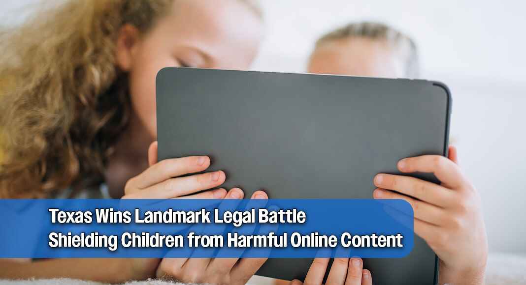 Attorney General Ken Paxton secured a landmark court order to cut off a pornographic website’s ability to operate under its domain name after the company failed to take measures to protect children from the harmful sexual content it published. Image for illustration purposes