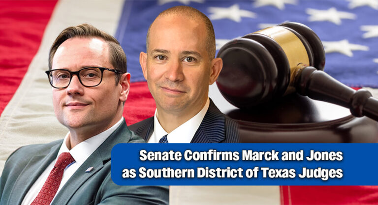 Senator Cornyn Applauds Confirmation of Marck and Jones to Federal Bench