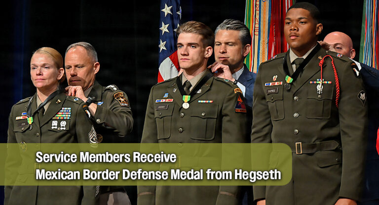 Service Members Awarded Mexican Border Defense Medal by Secretary Hegseth