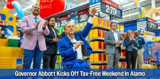 Governor Abbott Kicks Off Tax-Free Weekend In Alamo