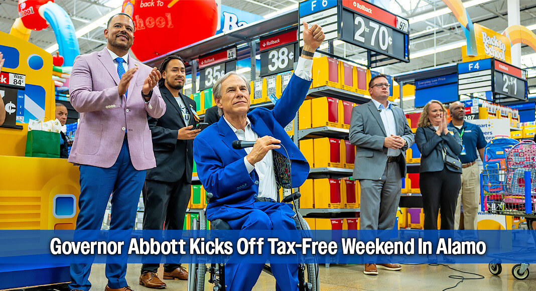 The Governor was also joined by Alamo Mayor J.R. Garza, Walmart Director of Government & Public Affairs Ivan Jaime, Walmart Community Champion Johnathan Navarrete, and Walmart Academy Lead Diana Cantu. Photo: Office of The Governor