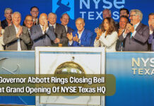 Governor Abbott Rings Closing Bell At Grand Opening Of NYSE Texas HQ