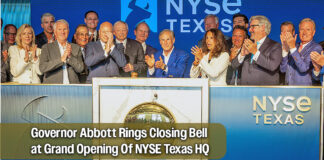 Governor Abbott Rings Closing Bell At Grand Opening Of NYSE Texas HQ