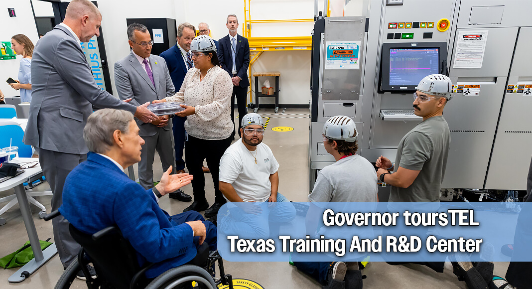 Governor Greg Abbott toured the TEL Texas Technical Training and Research & Development Center in Austin. He led a roundtable discussion with students and business leaders to highlight how industry-led training programs are preparing thousands of Texans for high-demand careers and strengthening Texas’ position as America’s semiconductor leader. Photo: Office of The Governor
