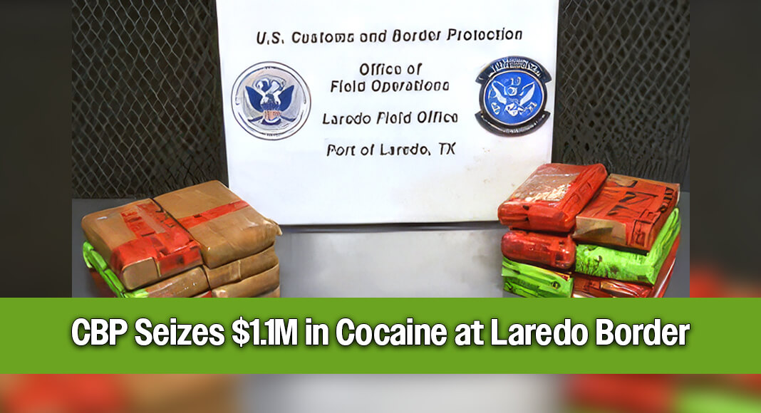 U.S. Customs and Border Protection, Office of Field Operations officers at the Laredo Port of Entry seized cocaine that totaled over $1,100,000, in two separate incidents. USCBP image