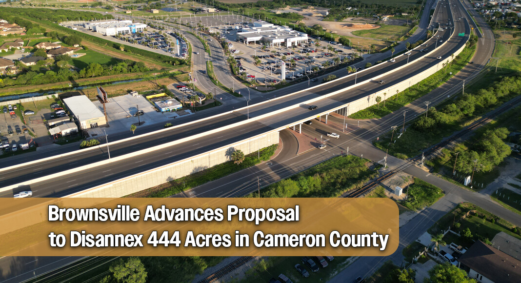 The Brownsville City Commission approved the first reading of an ordinance concerning the voluntary filed disannexation of approximately 444 acres of land in Cameron County. Courtesy image for illustration purposes