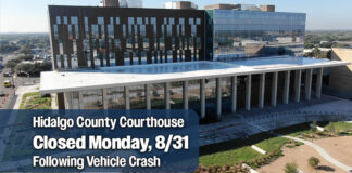 Hidalgo County Courthouse Closed Monday, 8/31 Following Vehicle Crash