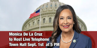 Congresswoman Monica De La Cruz to Host Live Telephone Town Hall Tuesday at 5 PM