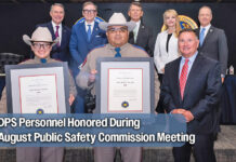 DPS Personnel Honored During August Public Safety Commission Meeting