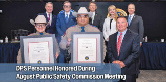 DPS Personnel Honored During August Public Safety Commission Meeting