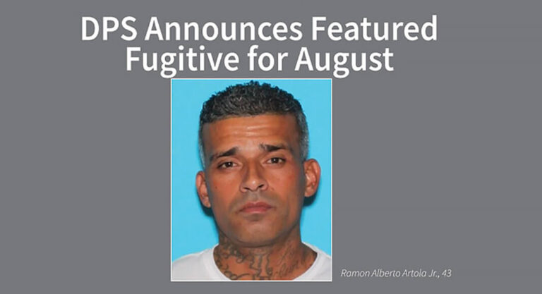 DPS Announces Featured Fugitive for August