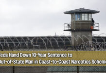 Out-of-State Dealer Gets 10-Year Federal Sentence After Interstate Drug Bust