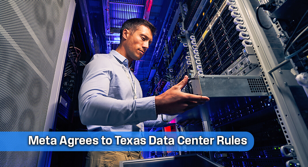 Governor Greg Abbott announced that Meta will comply with the standards and guidelines he established for data centers. Image for illustration purposes