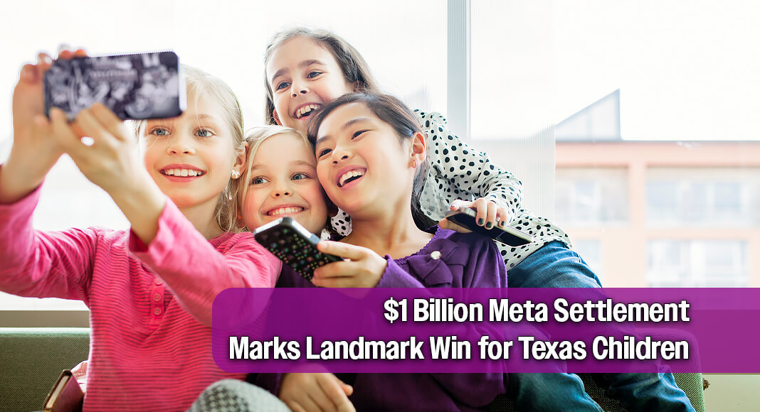 Attorney General Ken Paxton secured over $1 billion as part of a historic settlement with Meta Platforms, Inc. (“Meta”) to protect Texas children online. Image for illustration purposes