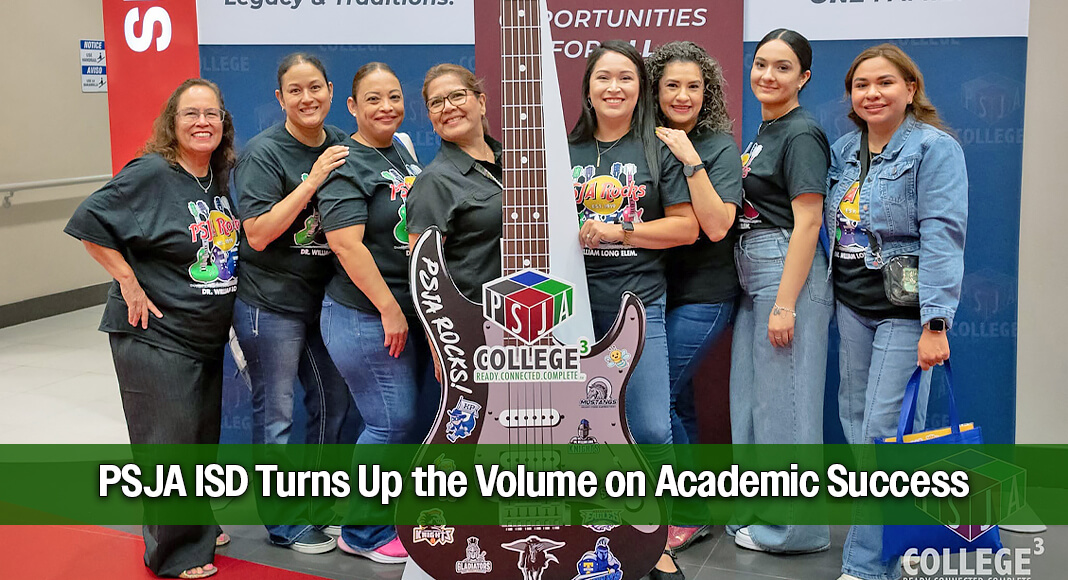 Pharr-San Juan-Alamo ISD celebrated its historic “A” rating from the Texas Education Agency and the employees behind the achievement during a rock-inspired Staff Convocation on Tuesday, August 18, 2026, at Bert Ogden Arena. Image courtesy of PSJA ISD