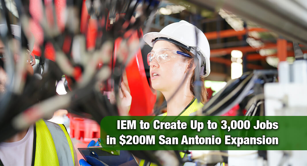 Governor Greg Abbott announced Industrial Electric Mfg. (IEM) is establishing an advanced manufacturing facility in San Antonio, with a capital investment of $200 million and up to 3,000 new jobs. Image for illustration purposes