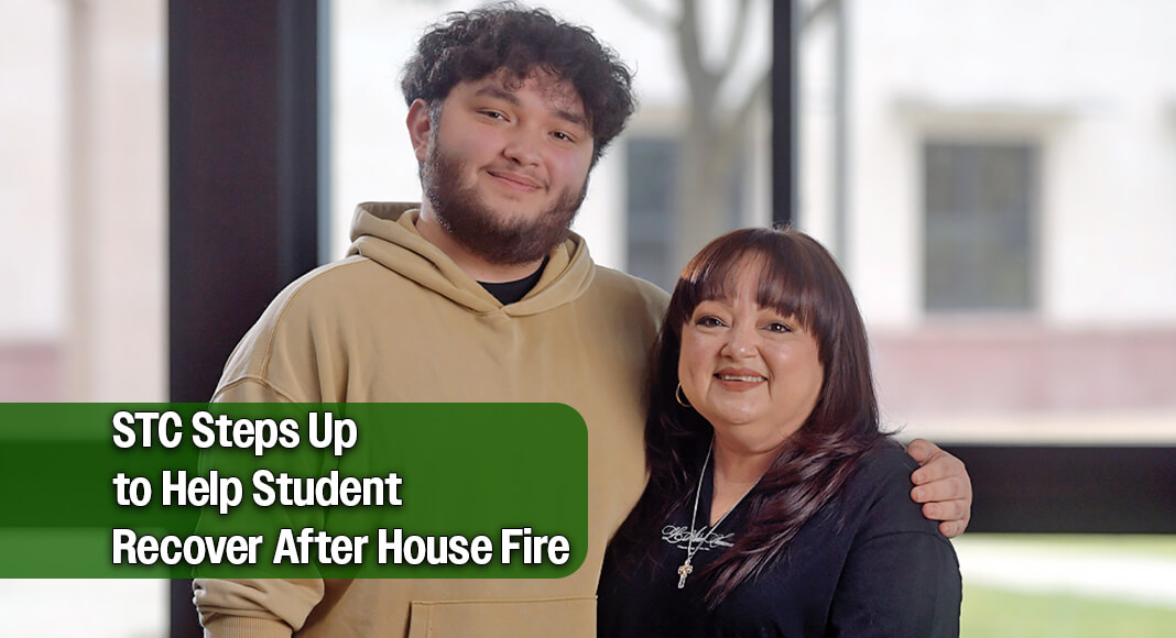 A house fire on January 27, could have derailed Brandon Carrasco from continuing his education at South Texas College as a Medical and Health Services Management student, but thanks to a student emergency fund established by the college, the Weslaco native was able to continue his education as planned, while his family works to rebuild. STC image