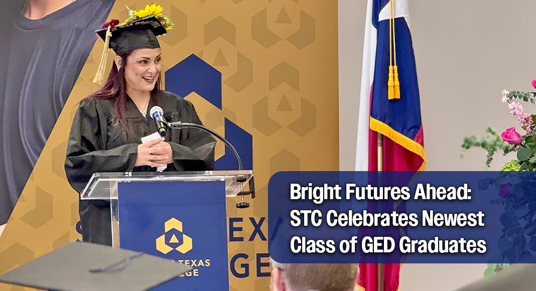 For the first time, Monica De La Garza put on a cap and gown and called herself a graduate after earning her general educational development (GED) diploma from South Texas College and the role of class speaker for this year’s graduating class. STC image