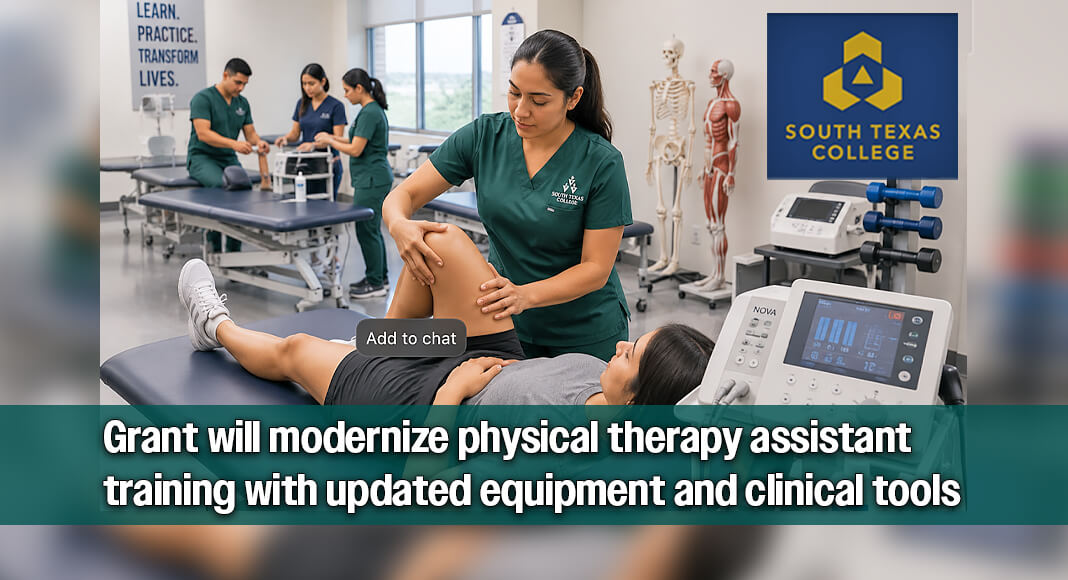 Students in South Texas College's Physical Therapy Assistant program participate in hands-on clinical training using modern rehabilitation equipment, reflecting the type of workforce development supported through RSTEF's $25,000 investment in the STC Foundation. The funding will help replace outdated equipment and ensure students train with the same technology and clinical tools used by healthcare industry partners. Image for illustration purposes.