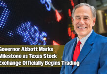 Governor Marks Successful Trading Launch of Texas Stock Exchange