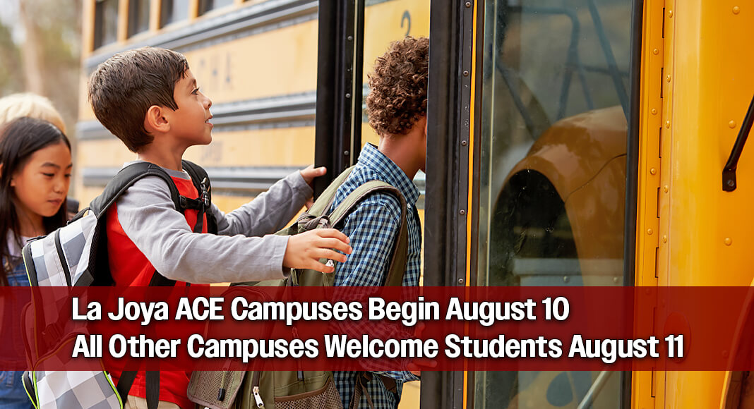 The excitement of a new school year is here as La Joya ISD prepares to welcome thousands of students back to classrooms for the 2026-2027 school year. Students attending ACE campuses will begin classes on Monday, August 10, while all remaining La Joya ISD campuses will welcome students on Tuesday, August 11. Image for illustration purposes