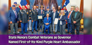 Governor Declares Purple Heart Day, Named Purple Heart Ambassador