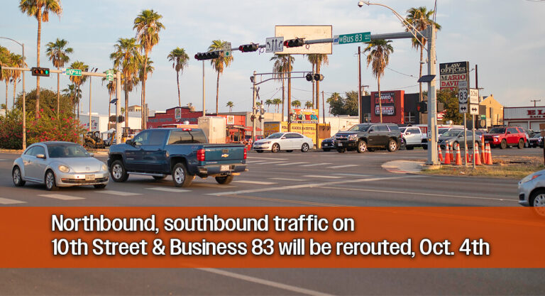 Railroad Crossing at 10th St. & Business 83 in McAllen to close for safety upgrades Sunday, Oct. 4th