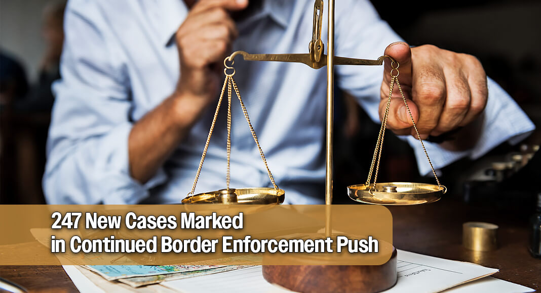 Another 247 people have been charged, including 232 illegal aliens, in 239 cases involving immigration and border security-related crimes from Aug. 28-Sept. 3. Image for illustration purposes