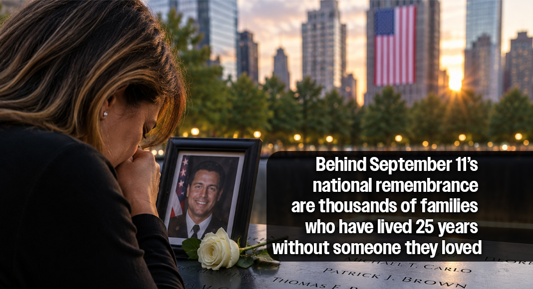 That may be one of the most important reasons America continues to commemorate September 11. Remembrance tells those families that the people they lost have not disappeared into a statistic. Image for illustration purposes